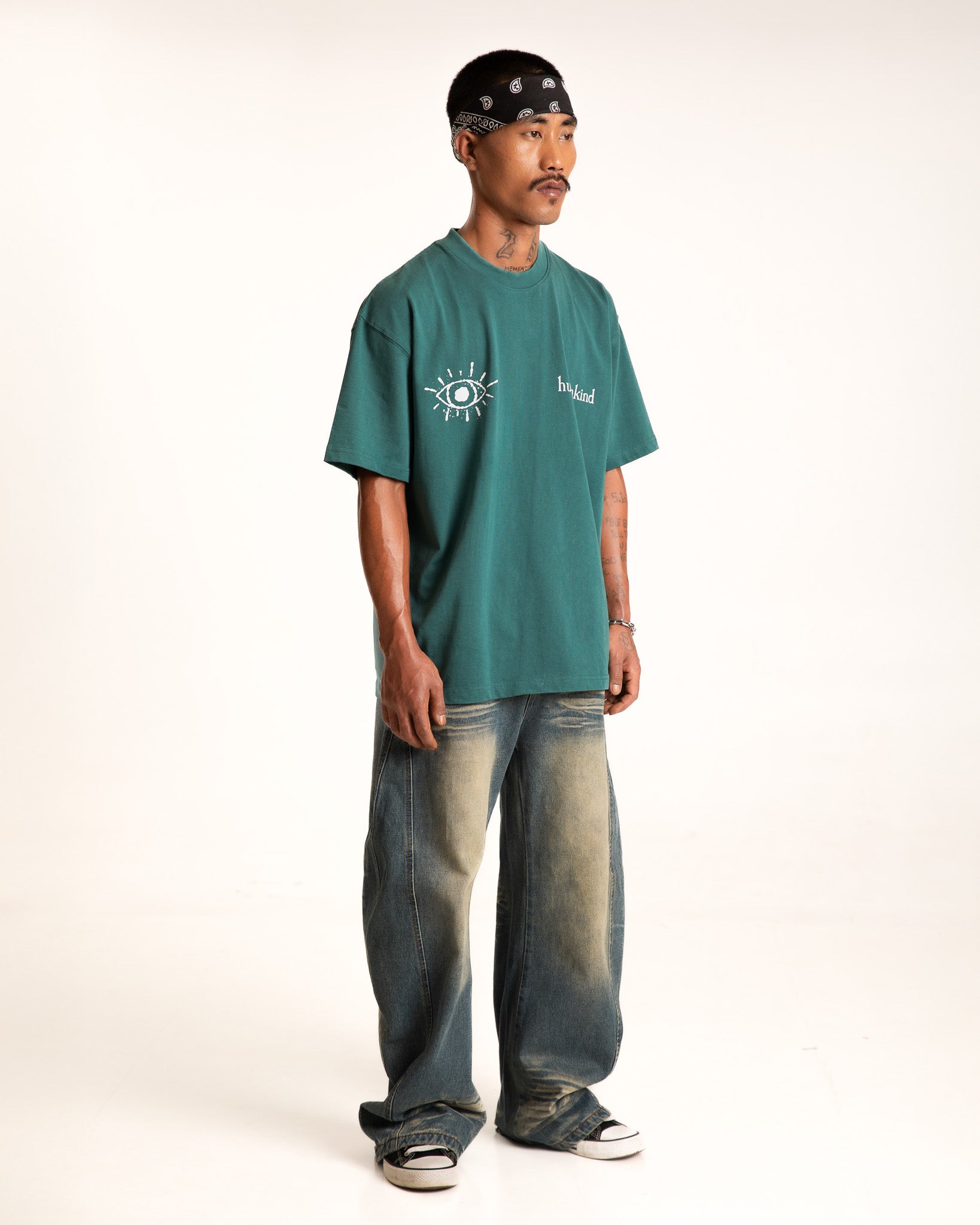 Lagoon Teal Washed Heavy Jersey Tee
