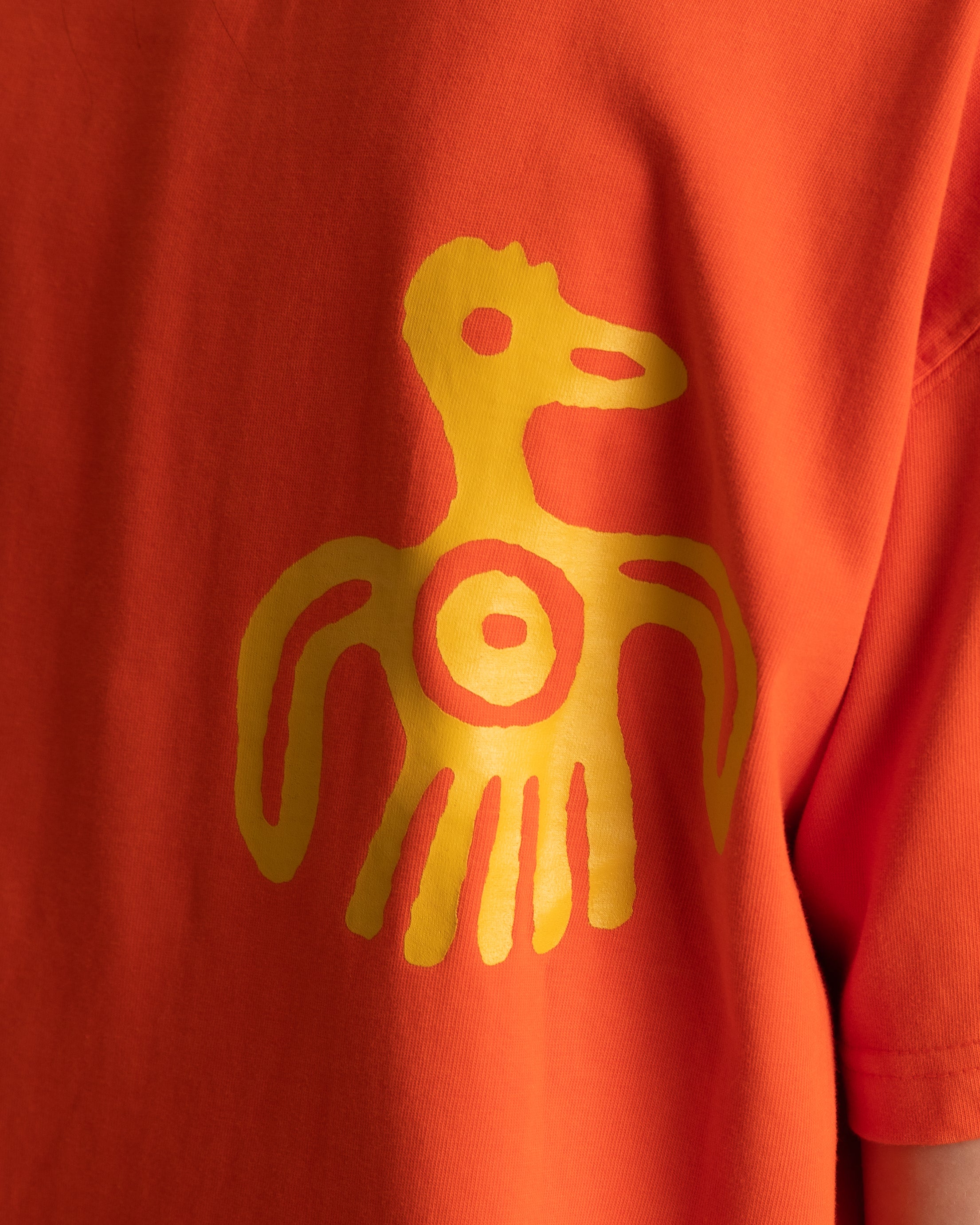 Oxide Orange Washed Heavy Jersey T-Shirt