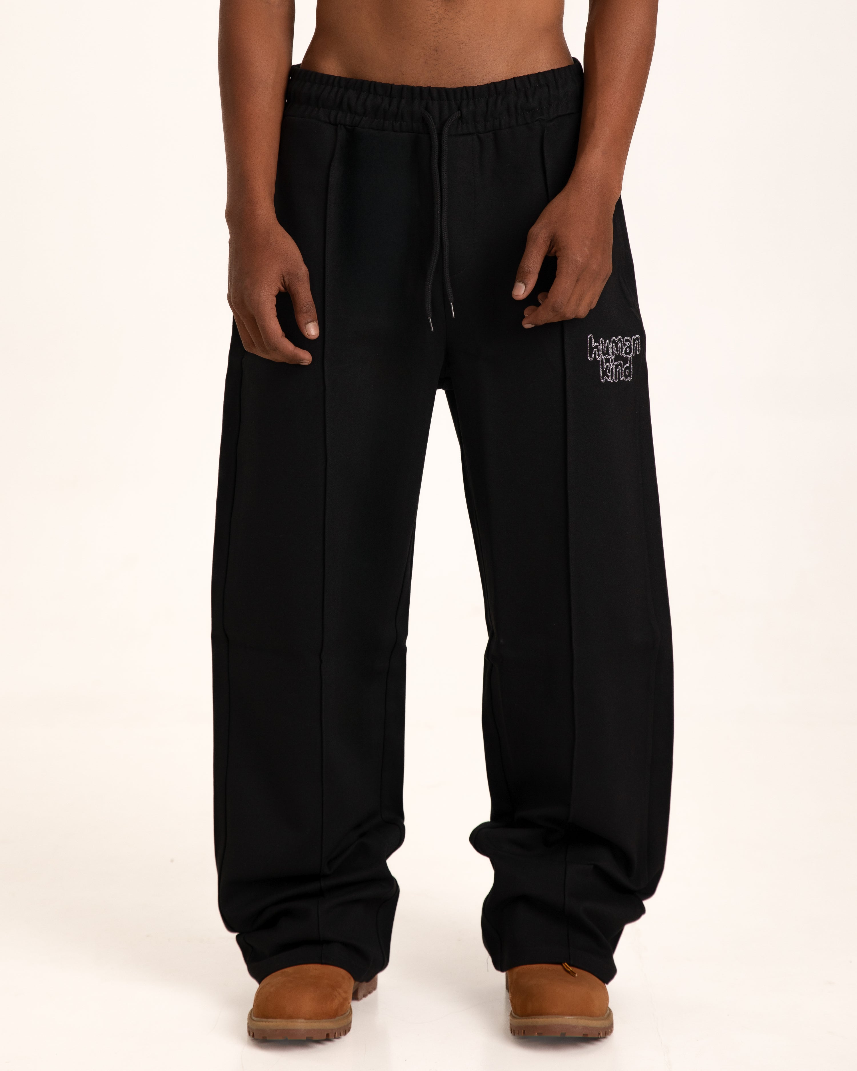 Embroidered Black Sweatpants