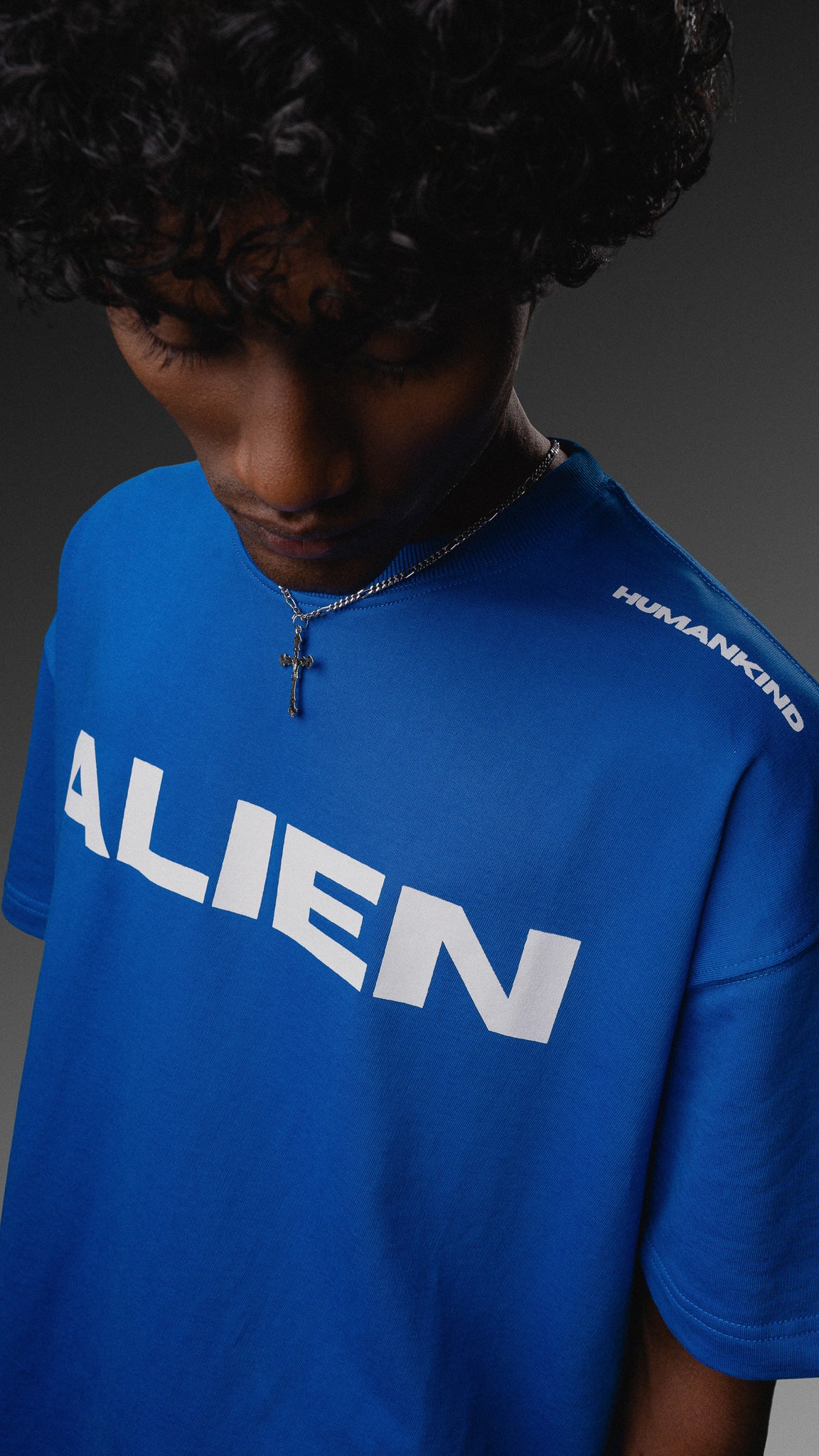 Alien in Blue T-shirt