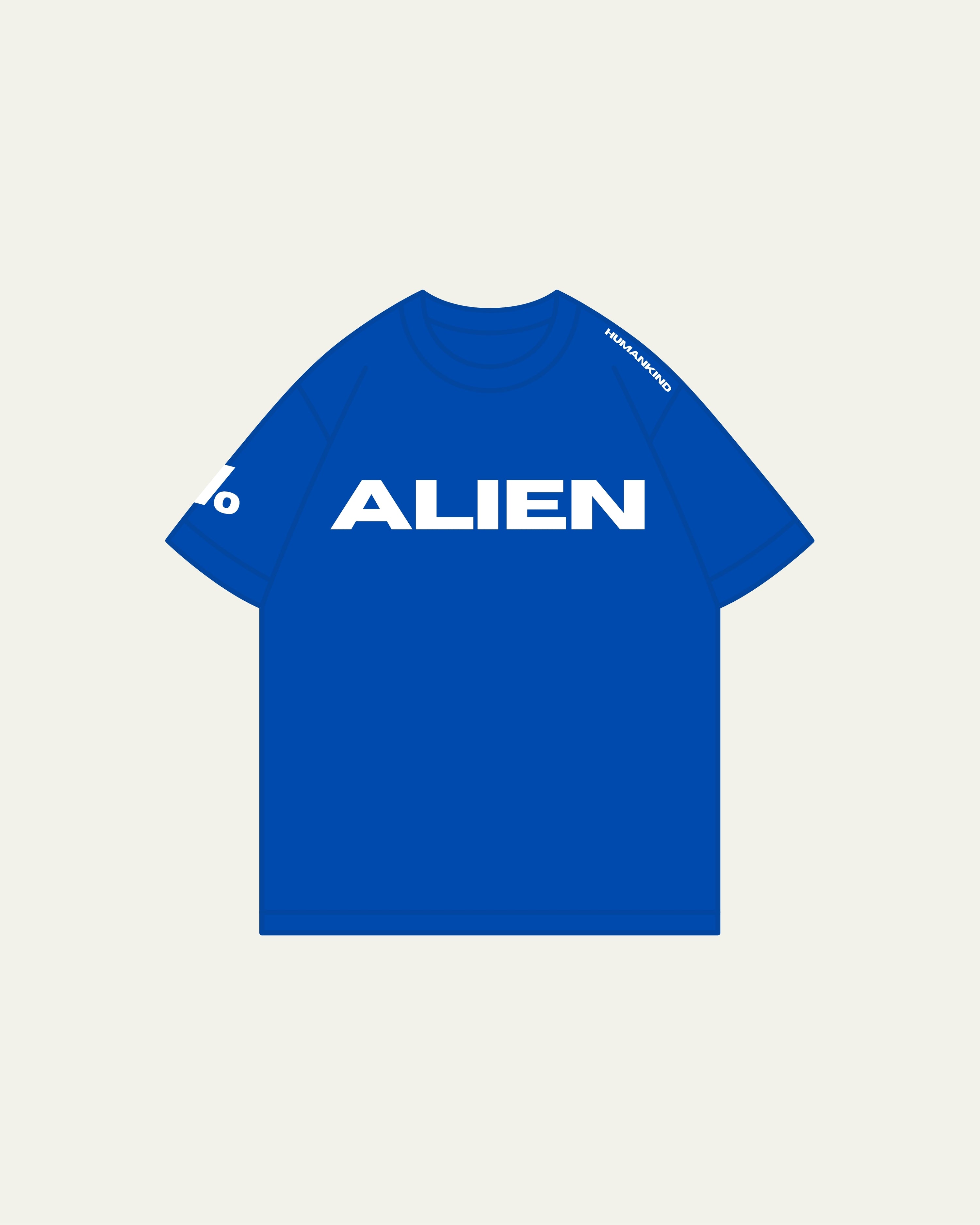 Alien in Blue T-shirt